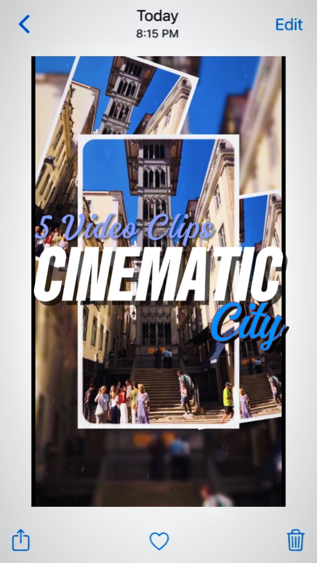 5 CLIPS CINÉMATIQUES