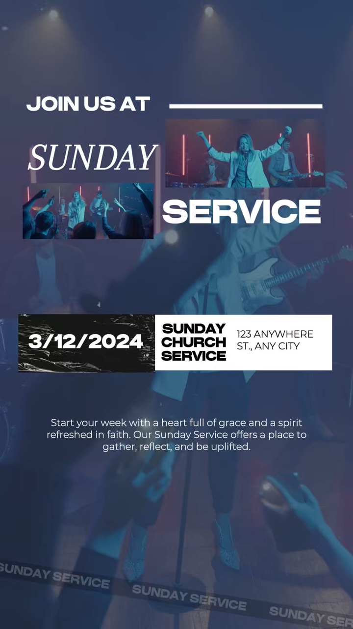 Church Promotion Business Template Display in TikTok Style