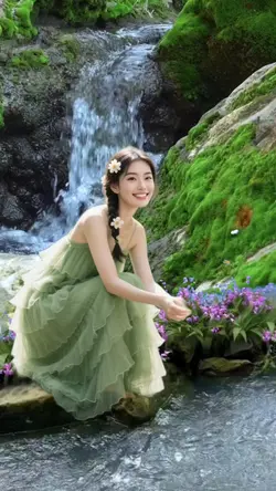 Ghép ảnh suối nước 