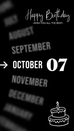 HBD 7 OCTOBER