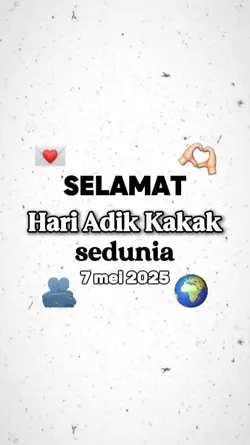 hari adik Kakak