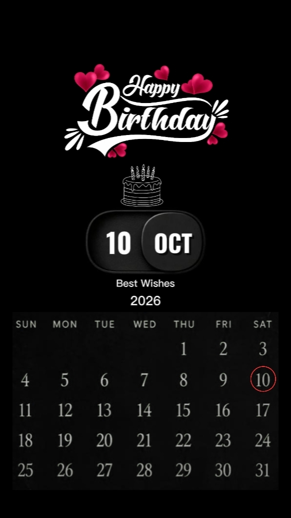 Birthday 10 October 2026