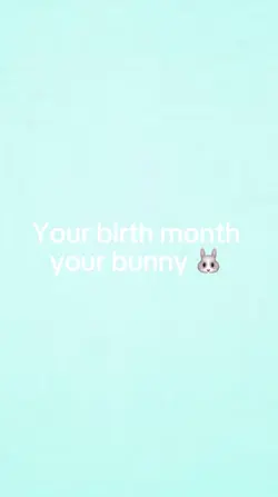 Ur month ur bunny 🐰 