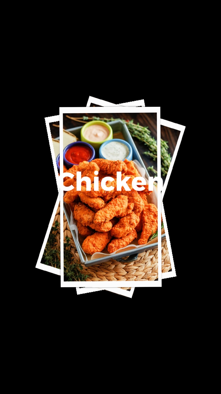 Menu de comida frango