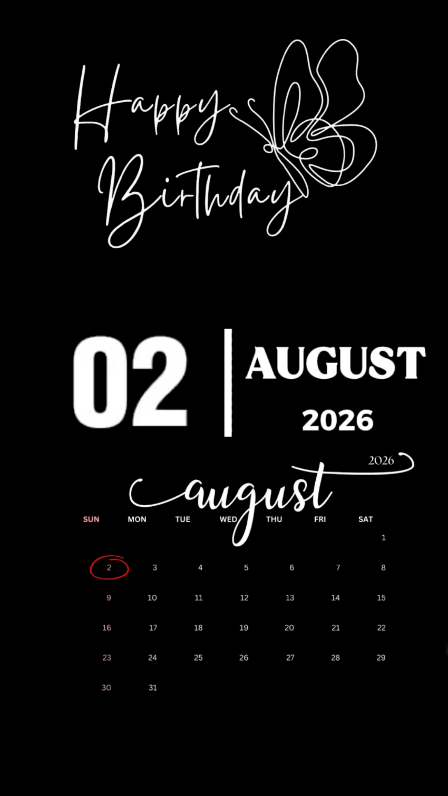 ANNIVERSAIRE 02 AOÛT 