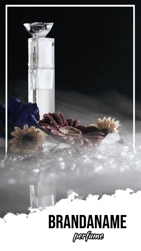 perfume branding dalam gaya mewah minimalis