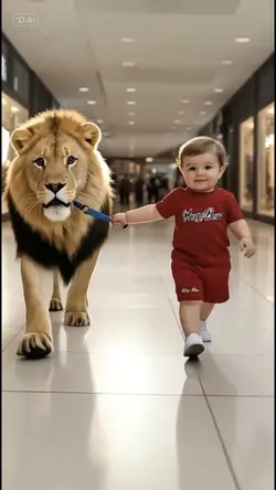 Lion walking AI