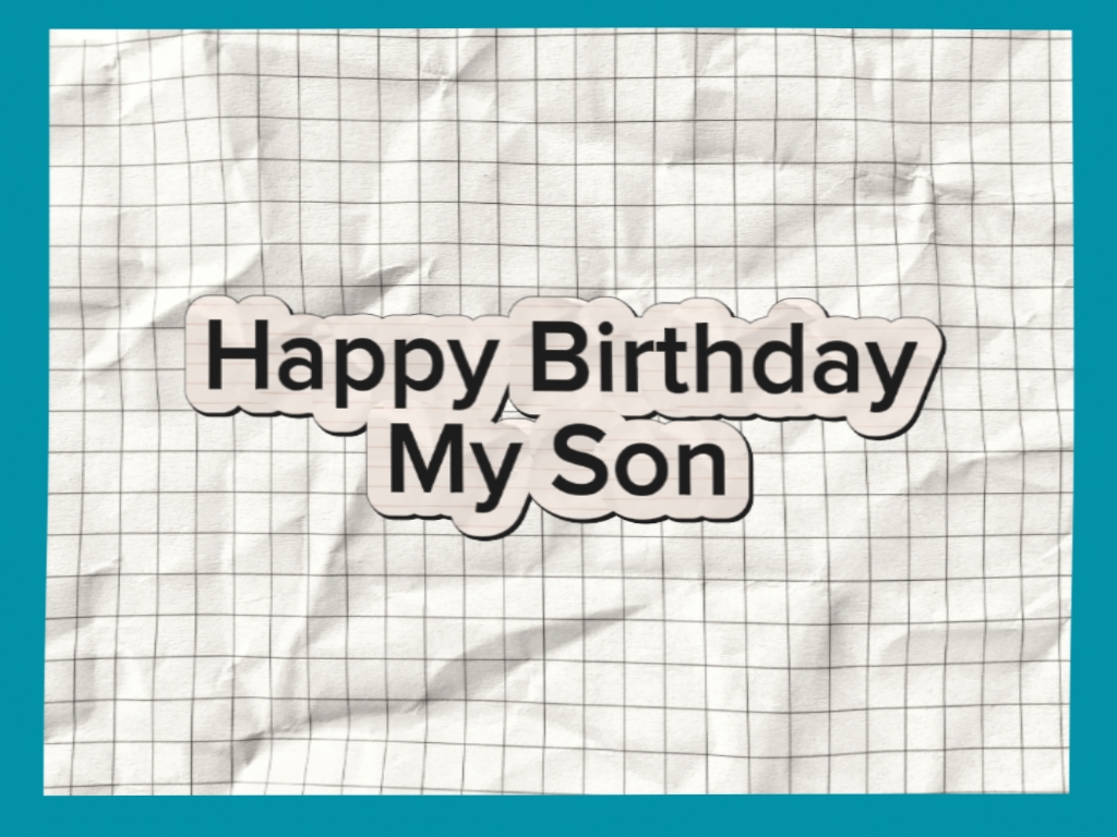 Feliz aniversário meu filho