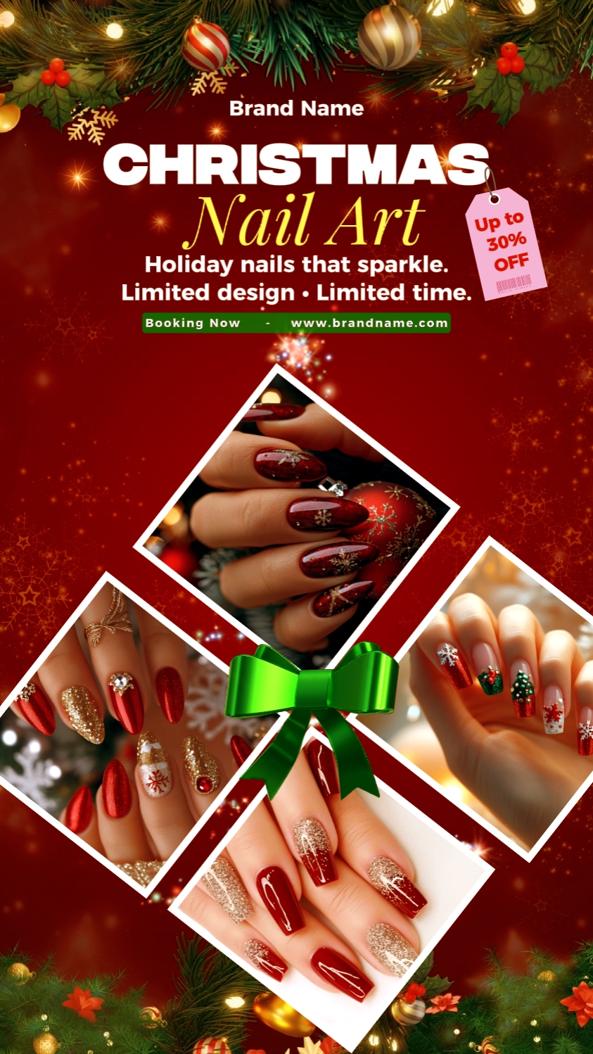 Unhas de natal