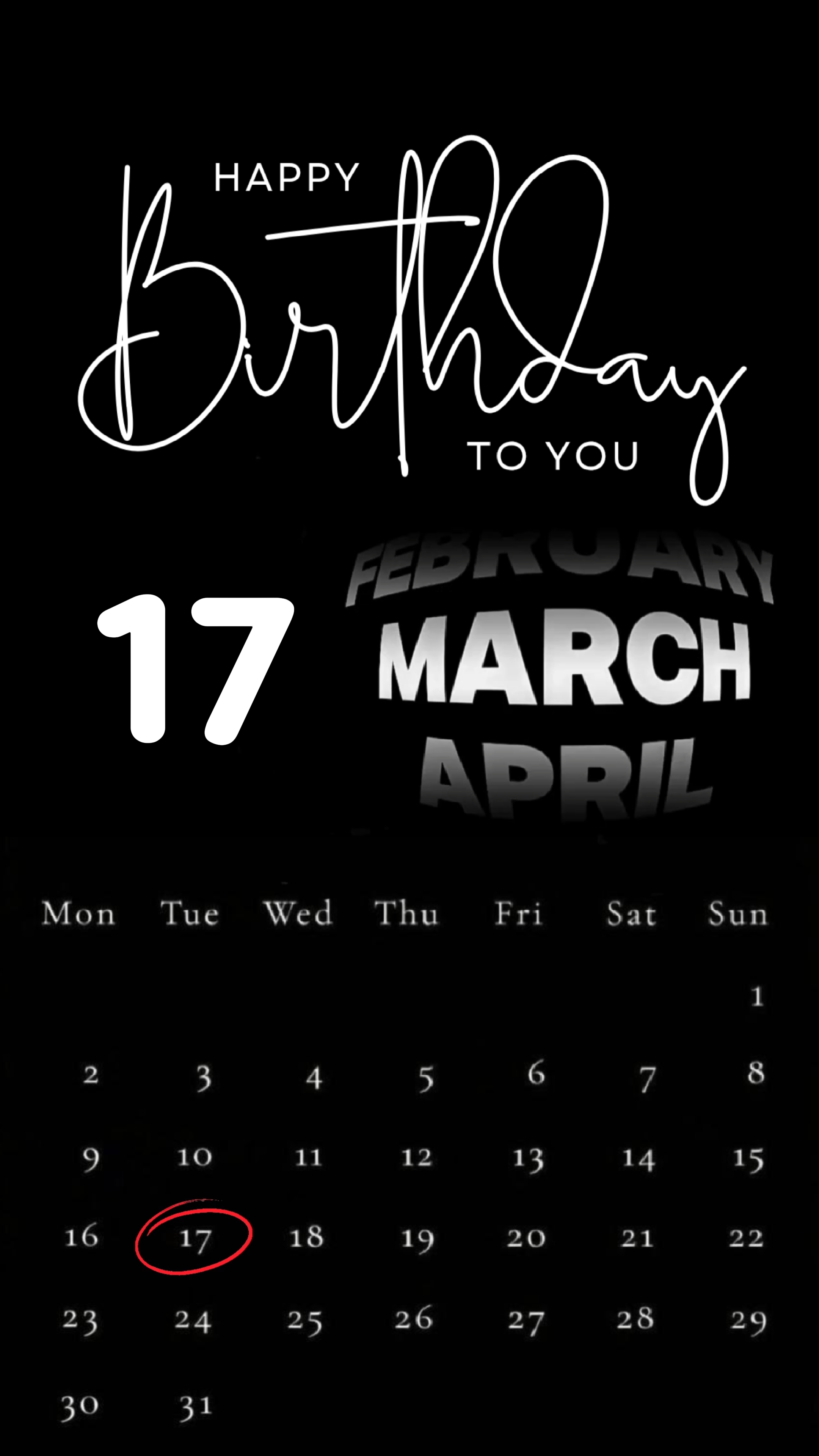 BIRTHDAY 17 MARCH 