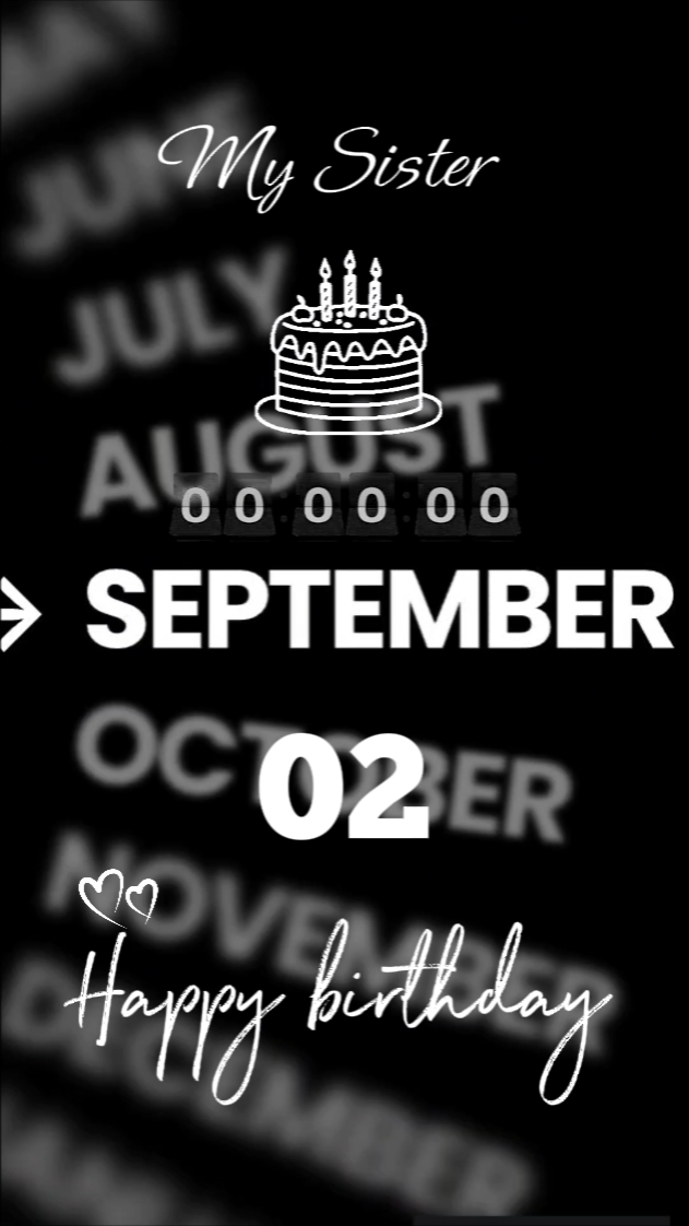 HBD SISTER 2 SEPTEMB