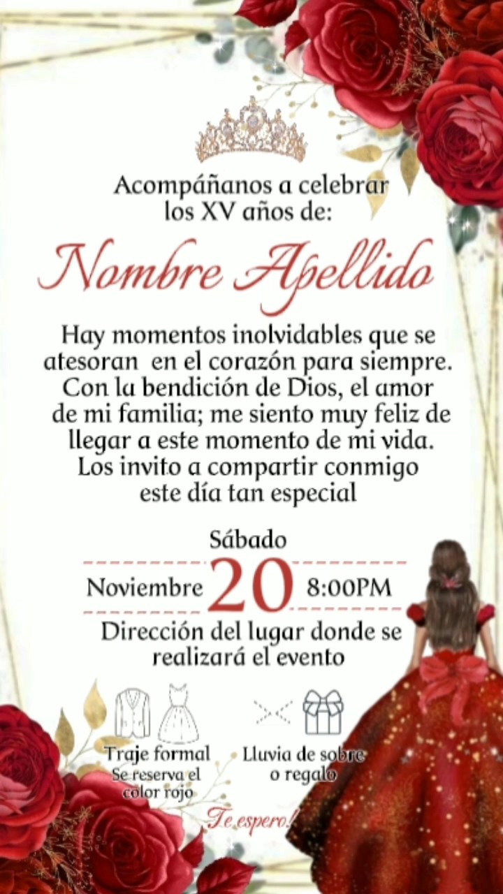 XV años rojo