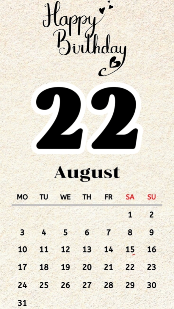 ULANG TAHUN 22 AGUSTUS 