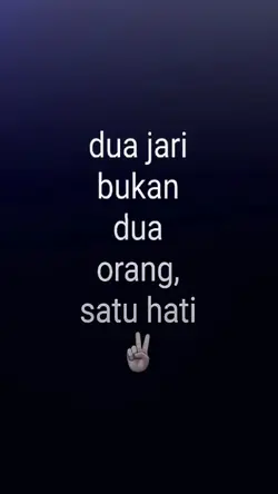 dua jari bukan dua