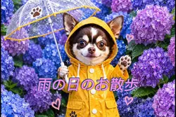 雨の日のお散歩