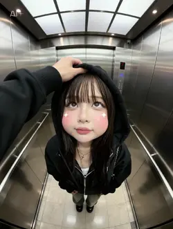 フードを掴まれる！