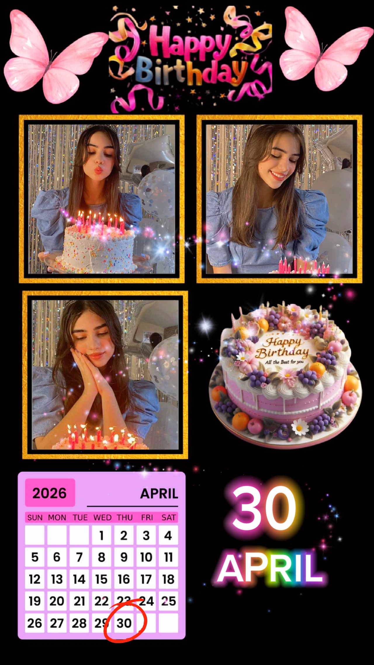 Birthday 30 APRIL 