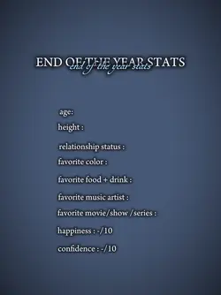 end of the year stat