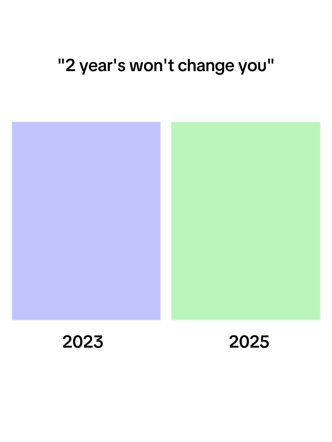 2 ans ne vous changeront pas