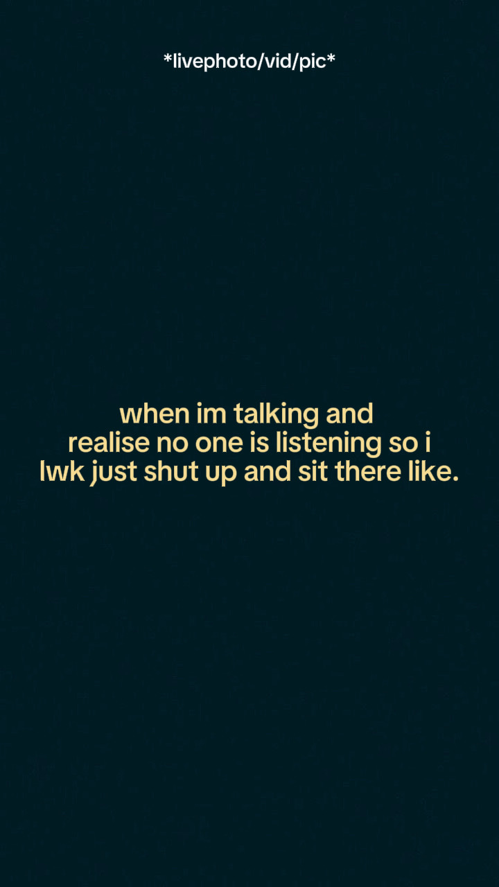 realise no one is..
