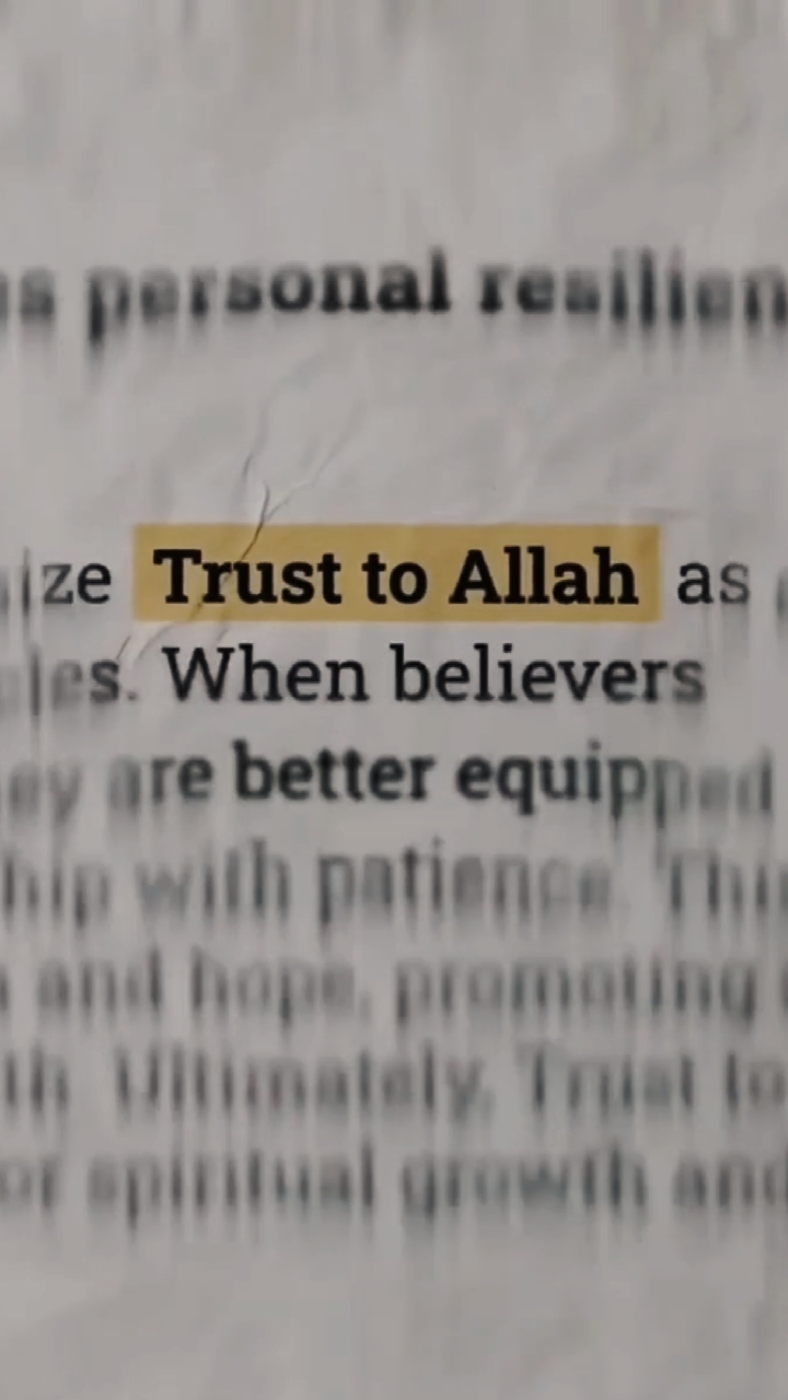 Trust to Allah