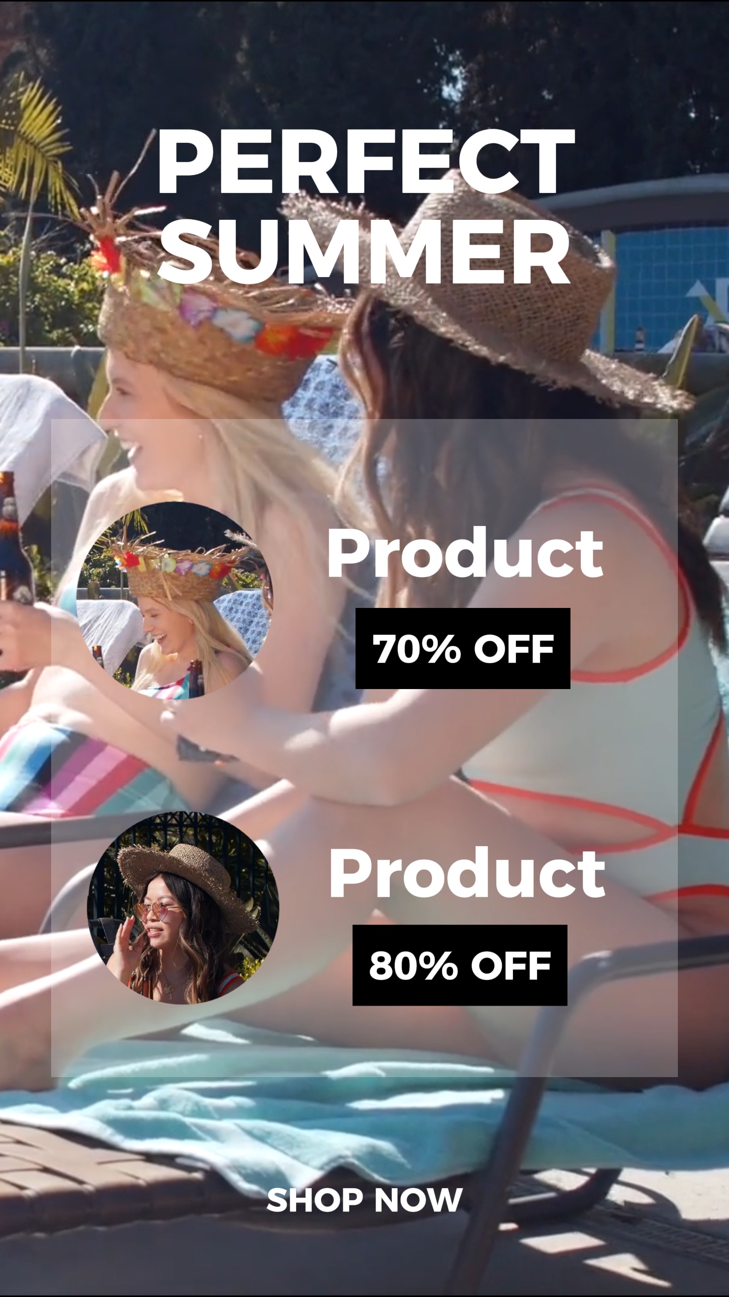 Yaz Yüzme Çevre Ürünleri İçin Satış Şablonu
