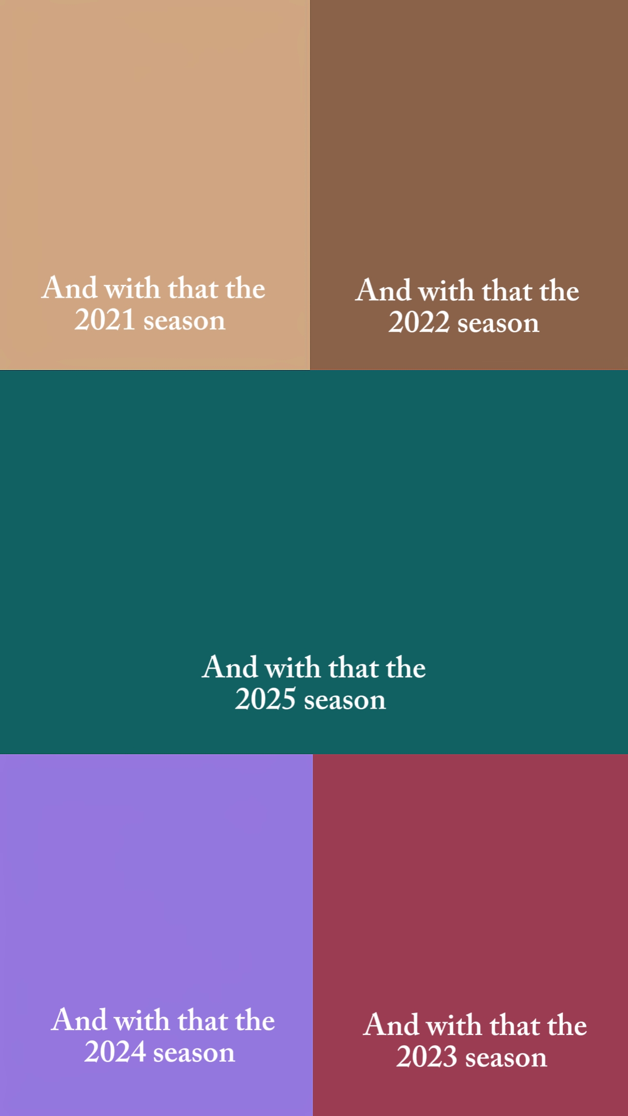 2021 - 2025 na Panahon 