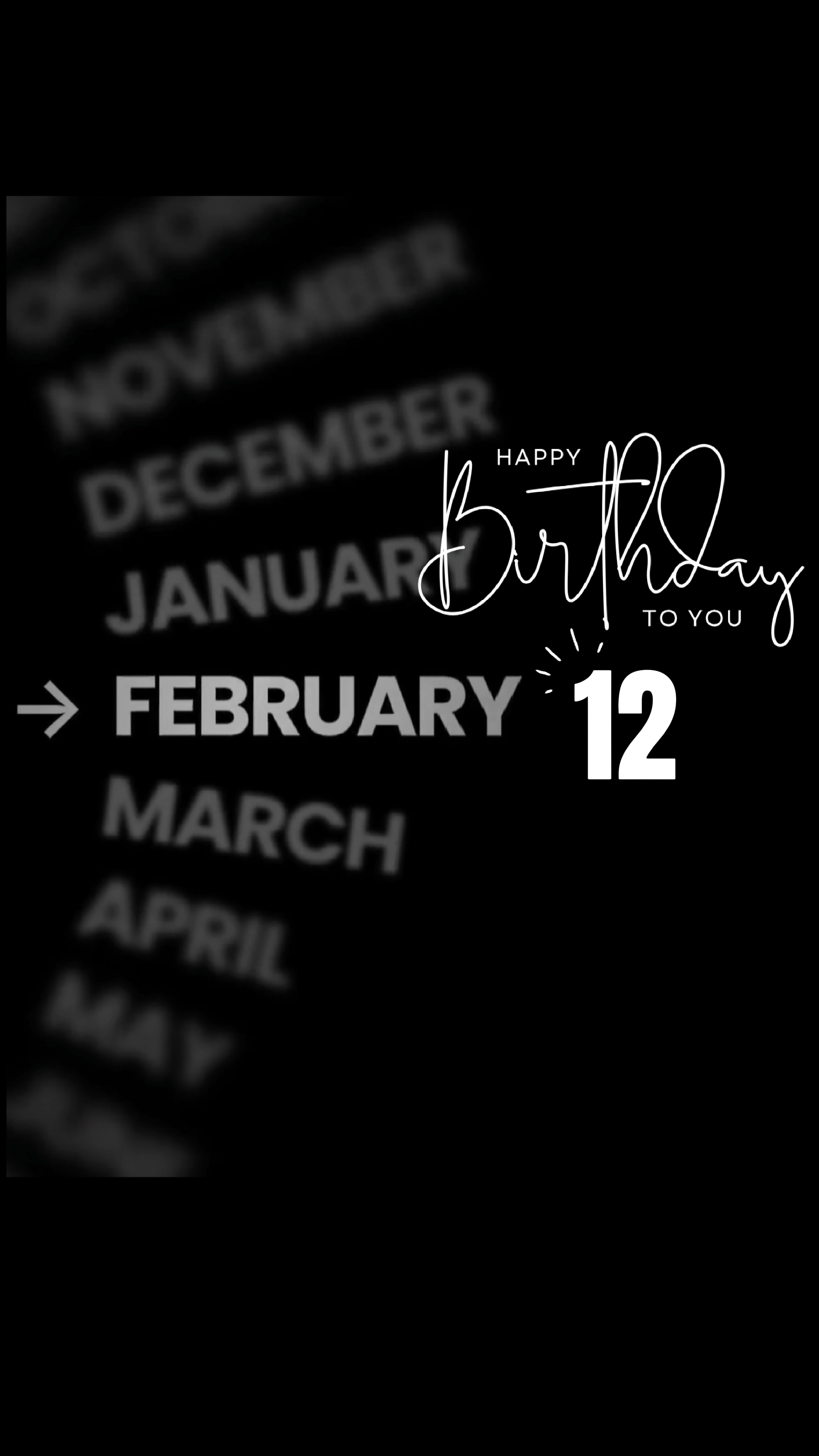 FELIZ CUMPLEAÑOS 12 DE FEBRERO 