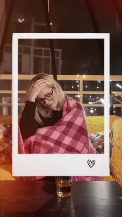 Late-night double-exposure selfie