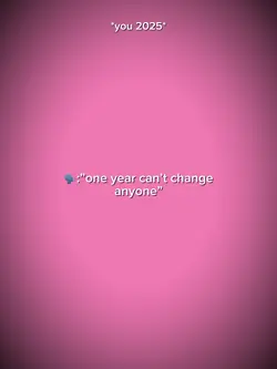 One year can’t chang