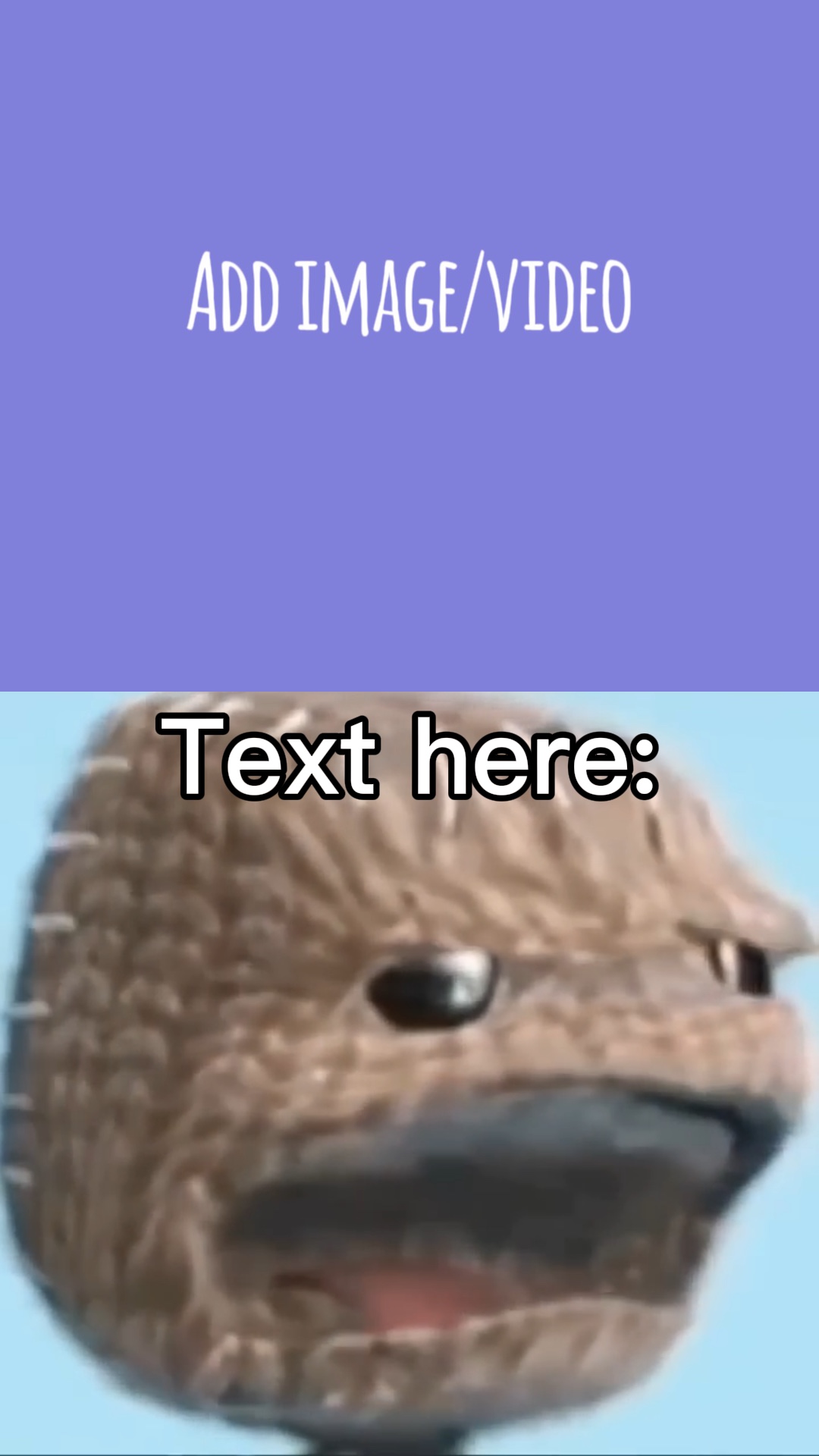 Sackboy şok meme