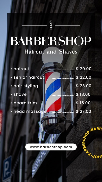 Liste de prix salon de coiffure