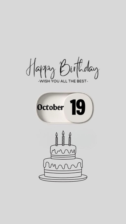 HBD 19 October 