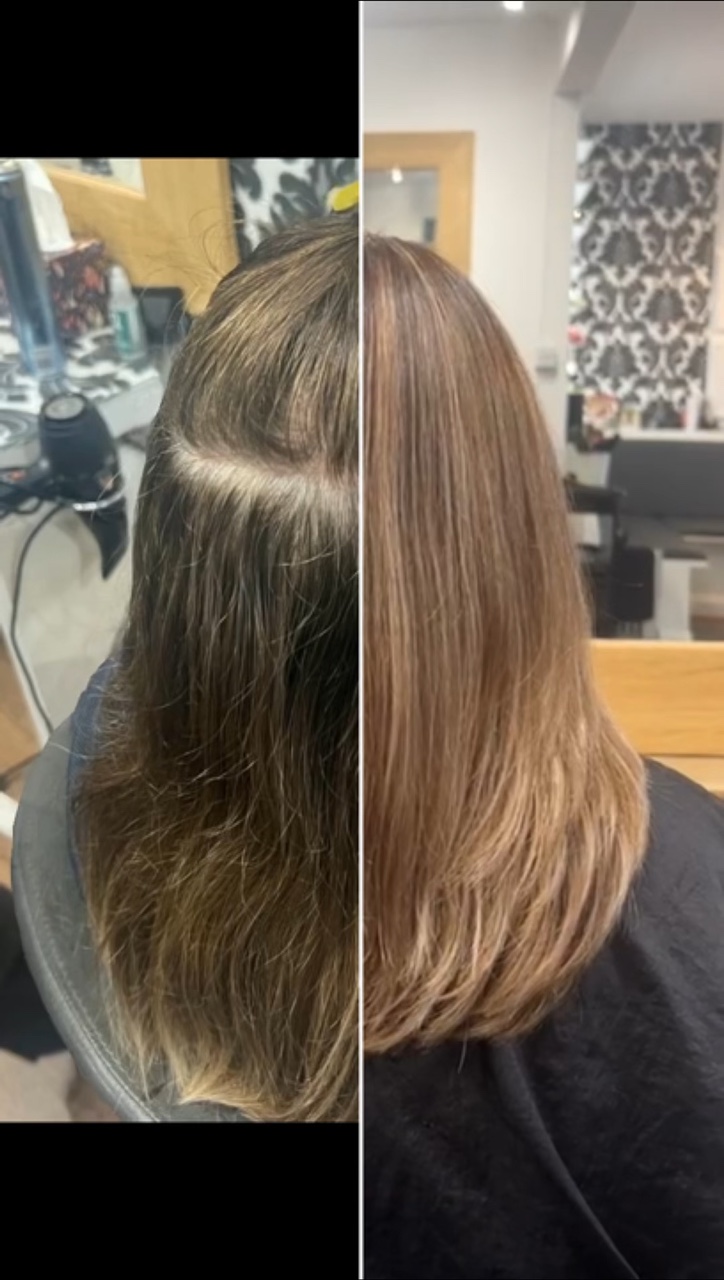 Cabelo antes depois