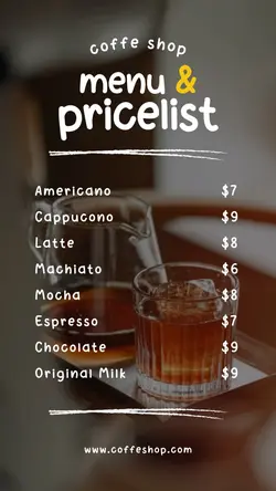 story : pricelist