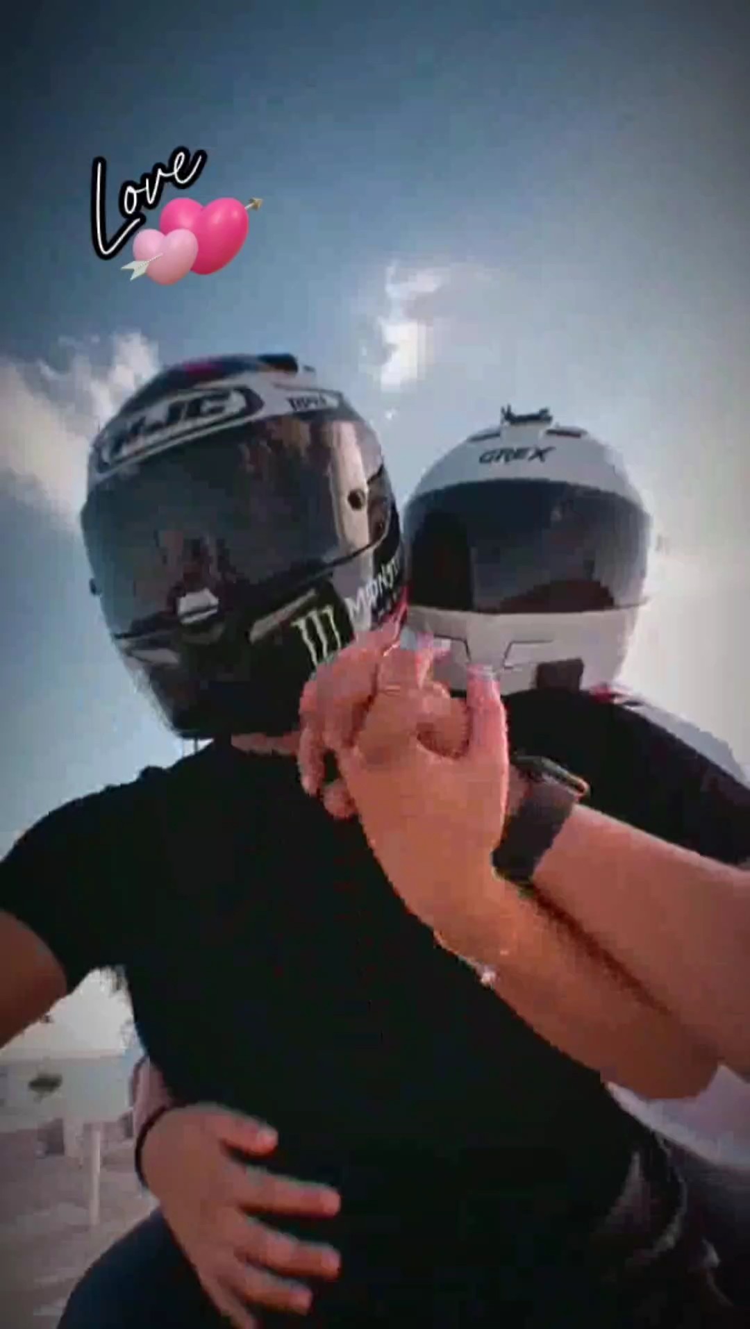 Couple de motards