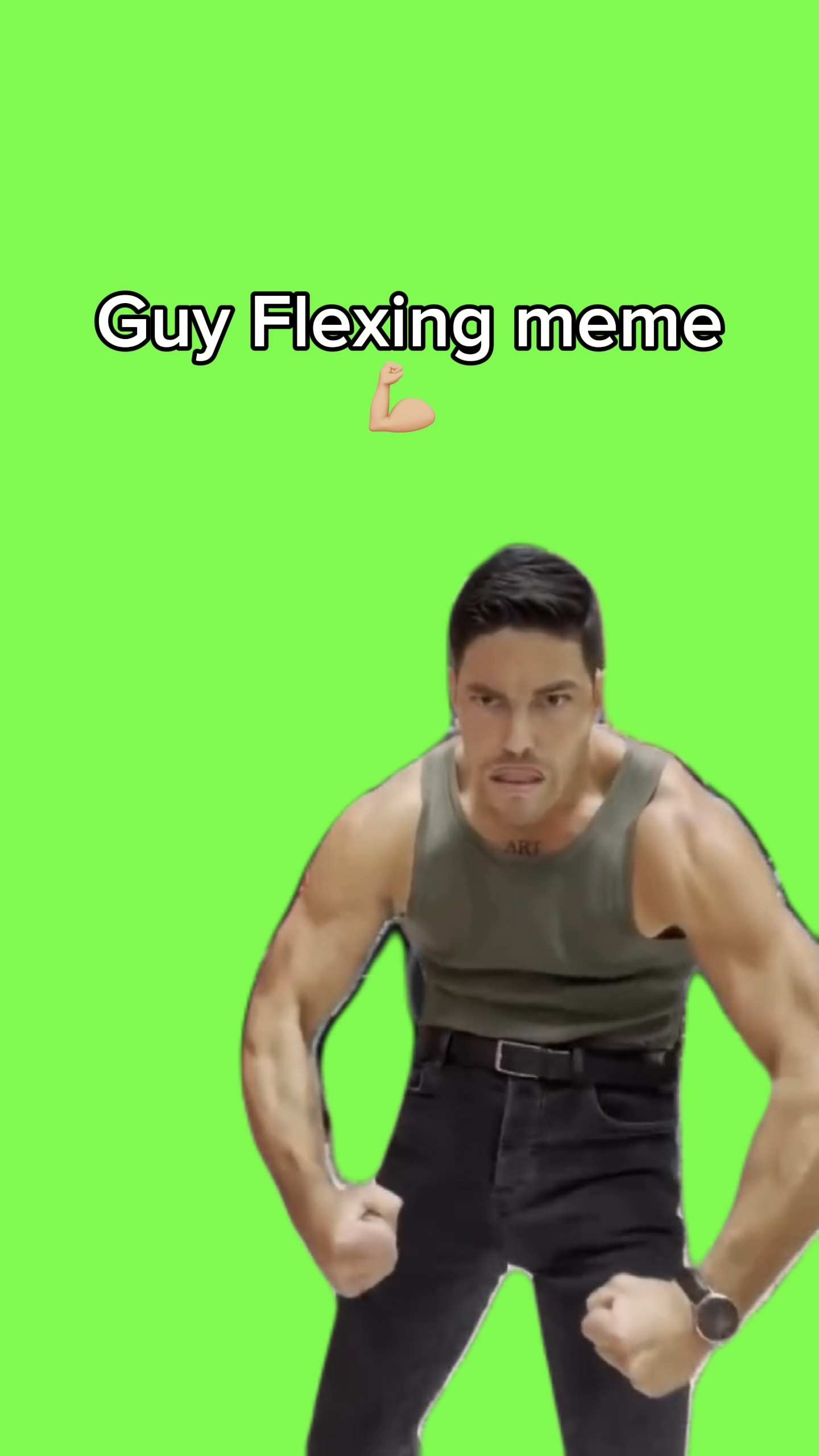 Meme flexionando cara 💪🏼