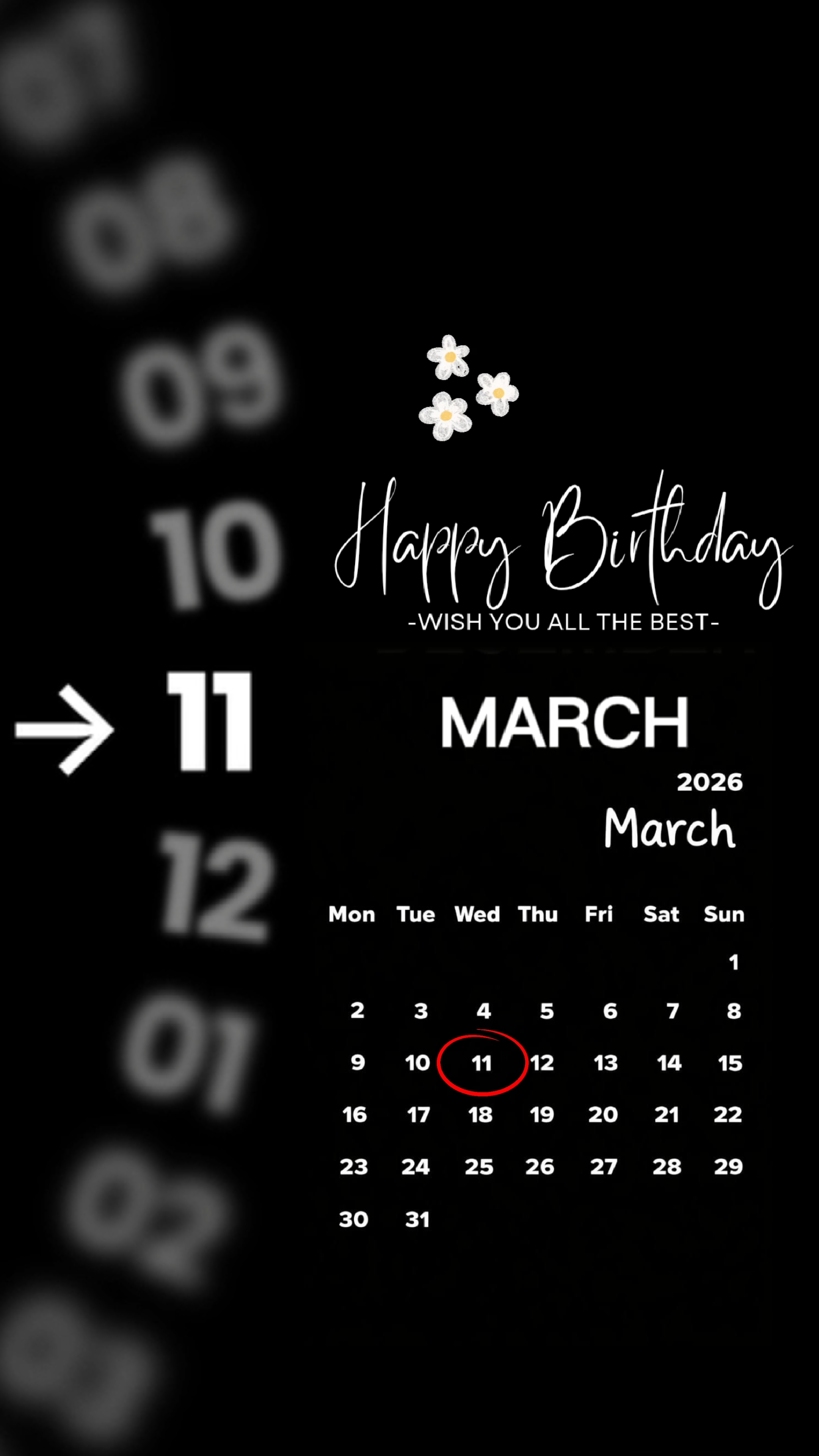 Hbd 11 Maret
