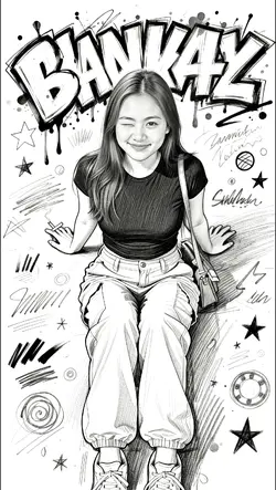 ilustrai hitam putih