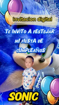 invitacion de sonic