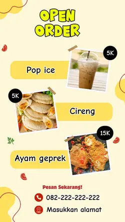 open order jualan 