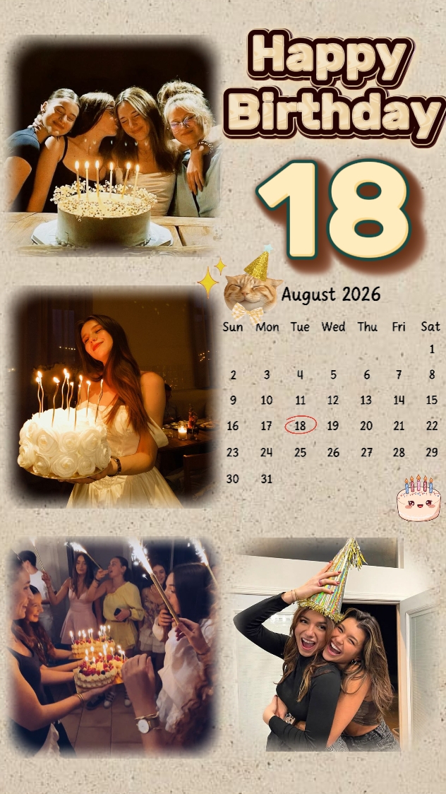 BIRTHDAY 18 AUGUST