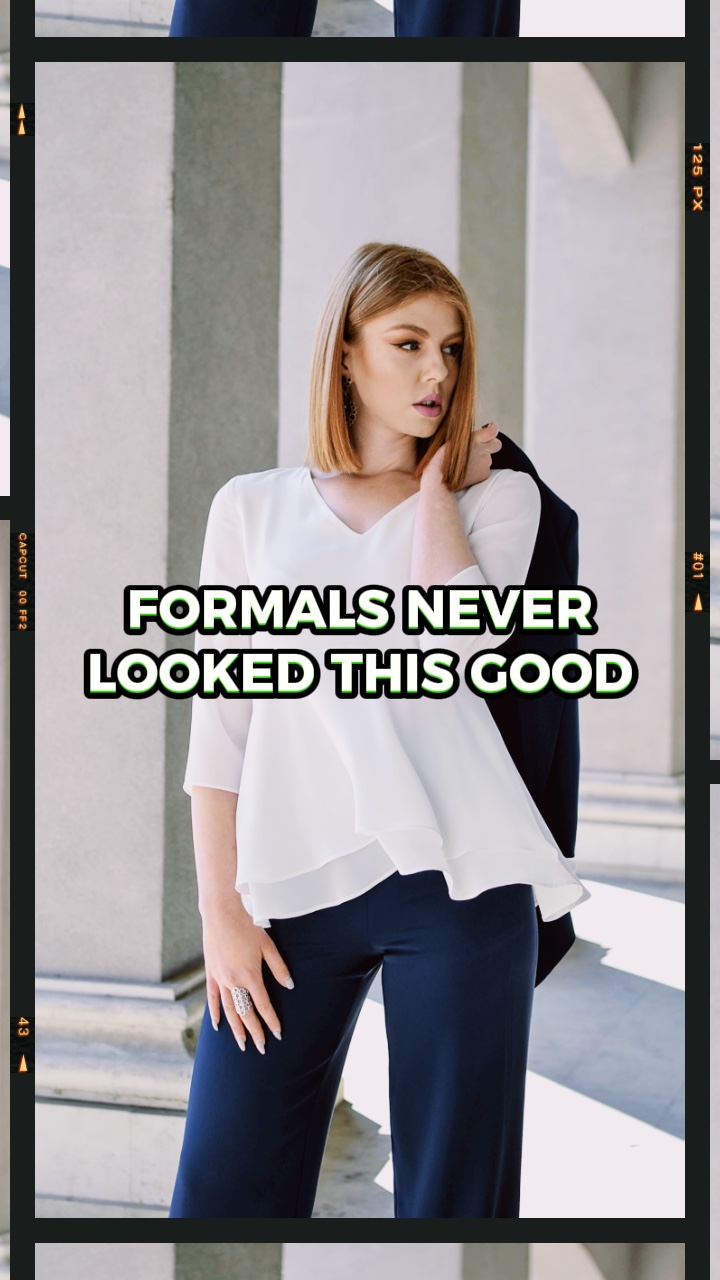 Women Formal Outfit Ad in Tiktok Style
