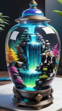 miniatur dalam kaca 