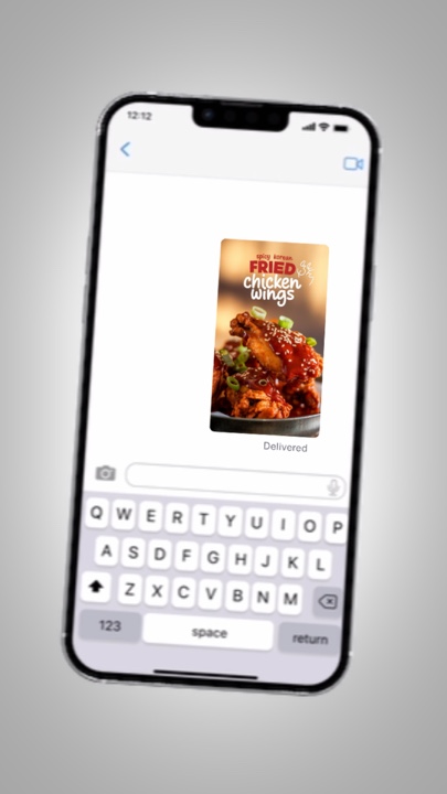 Folheto de promoção de alimentos