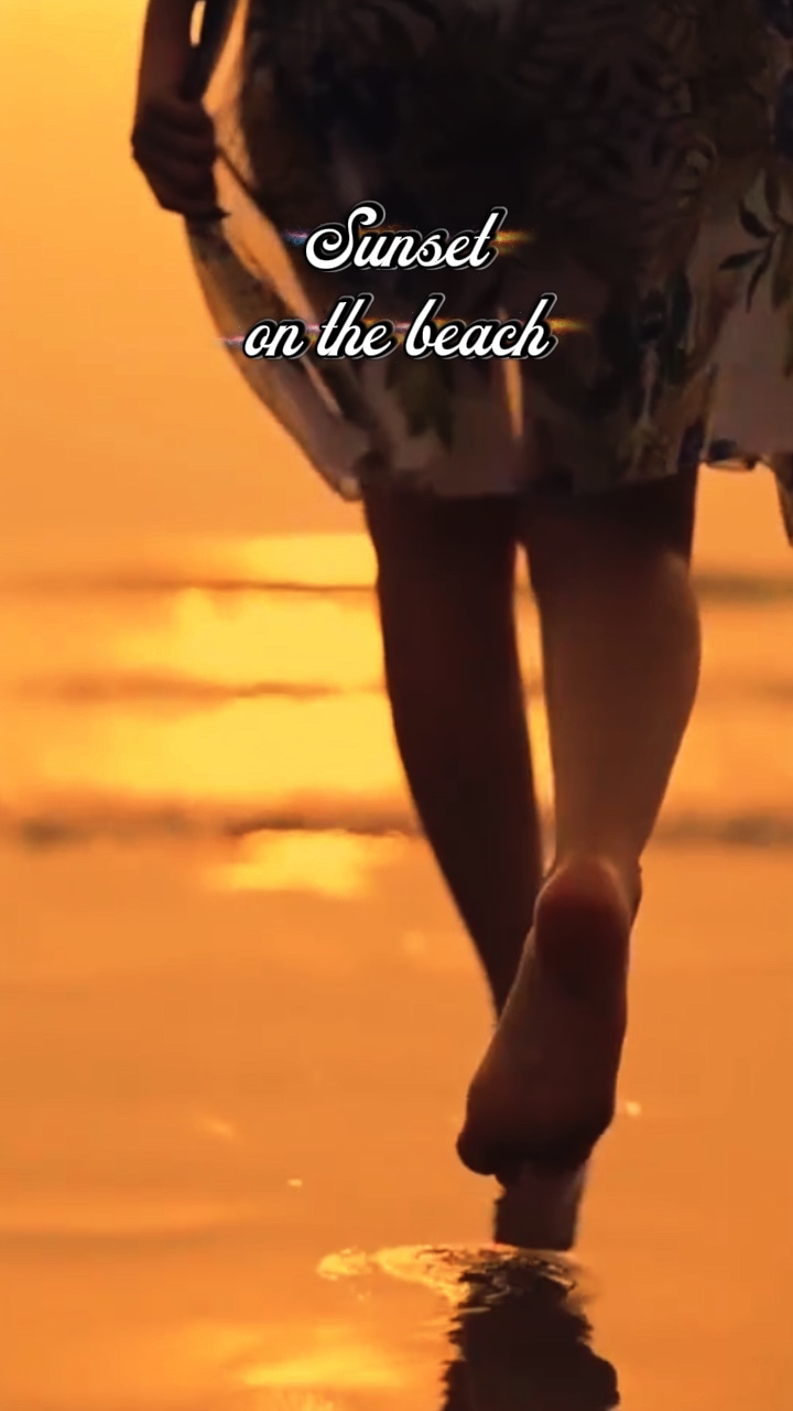 sunset on the beach