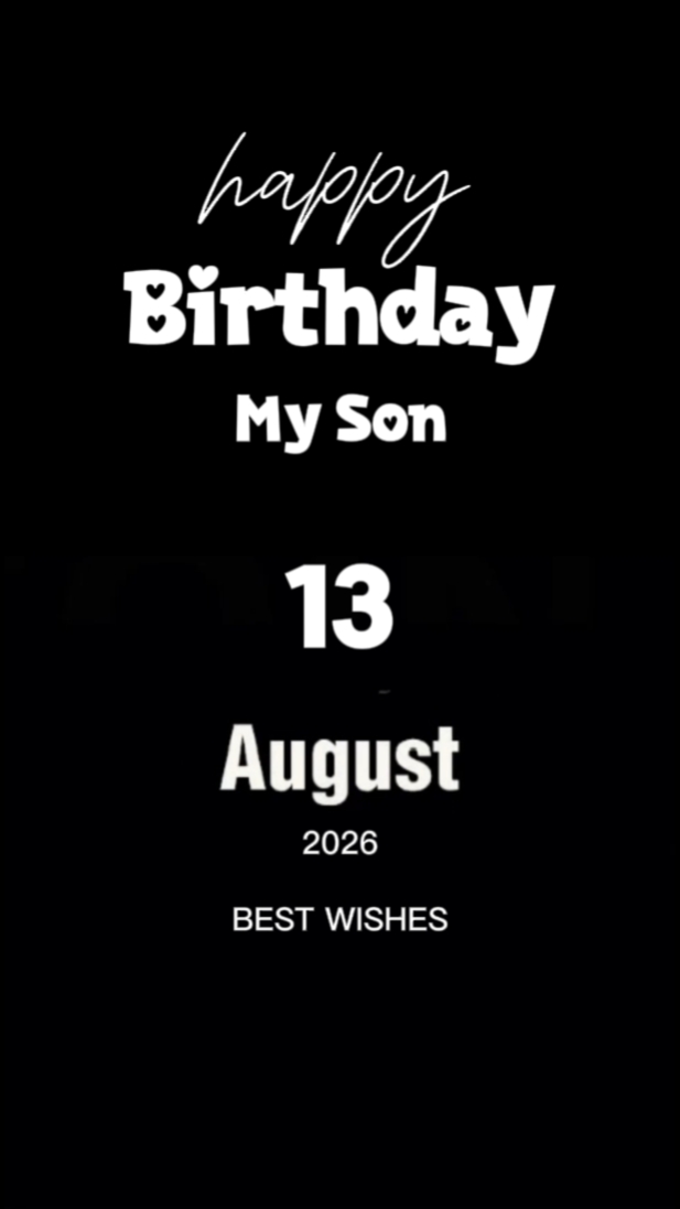 HBD Anakku 13 Agustus