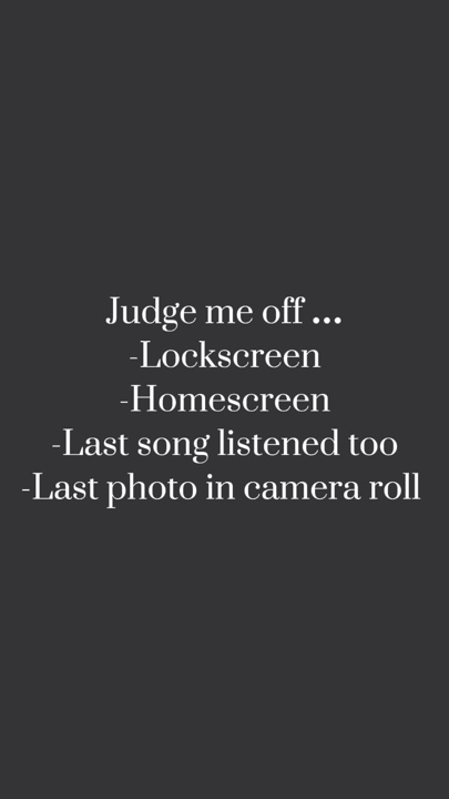 Judge me off…