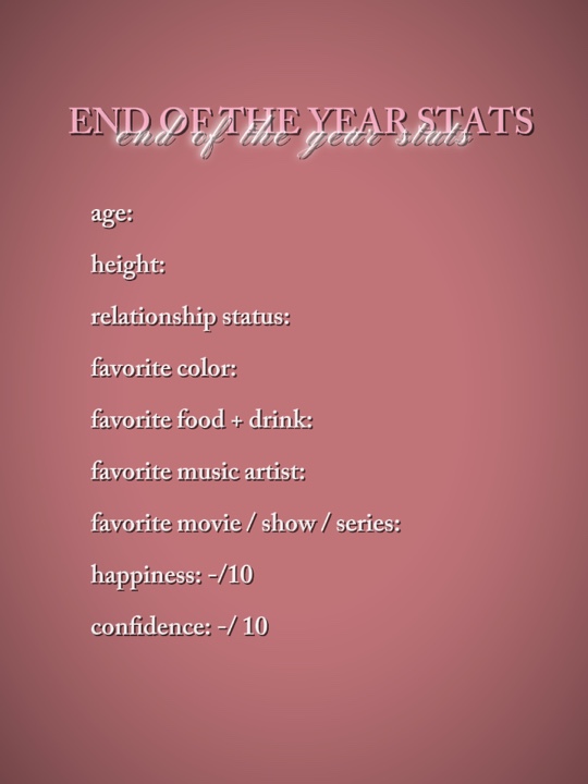 end of the year