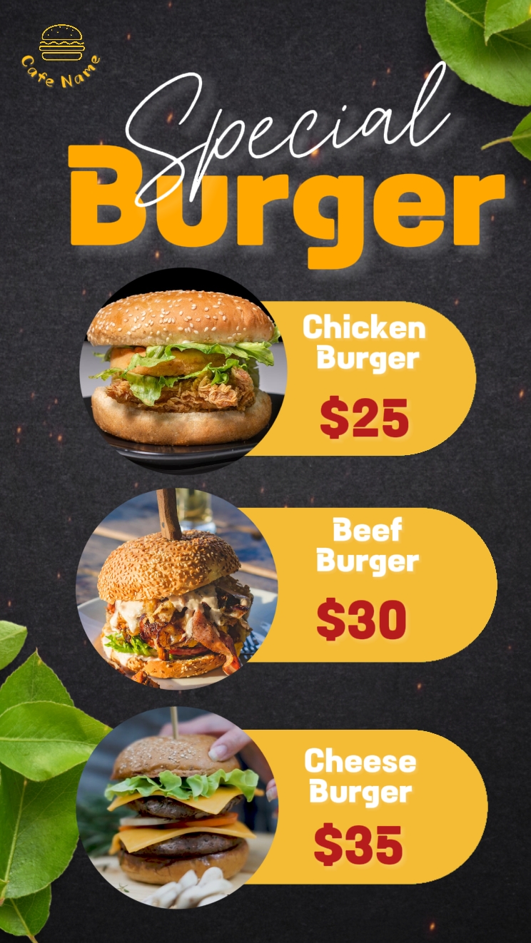 1 hamburger spécial